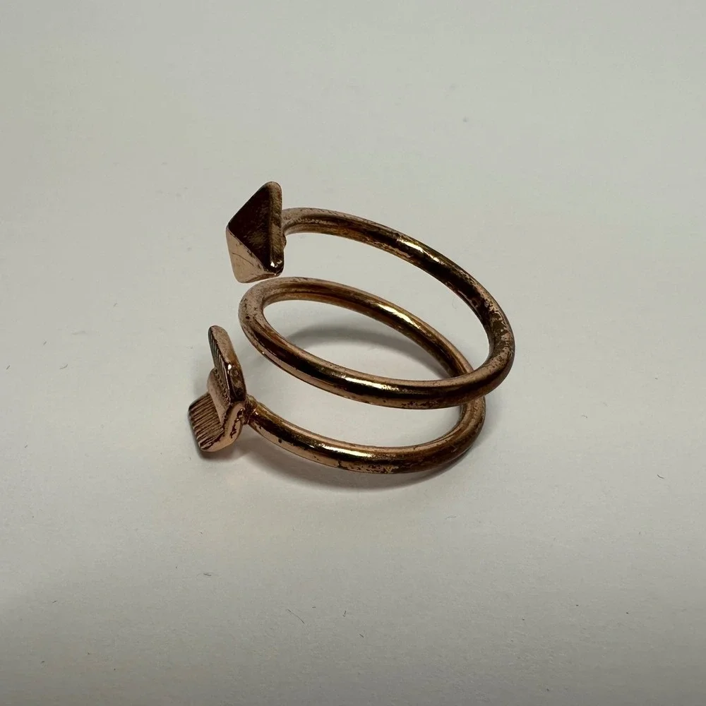 Arrow Wrap Ring Size 8.5‎ Rose Gold/Copper Color Spiral-Has Wear